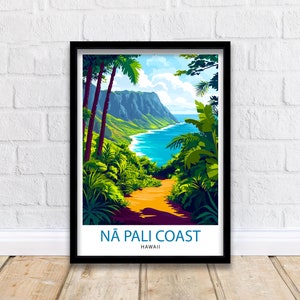 Na Pali Coast Hawaii Travel Print Wall Decor Wall Art Na Pali Wall Hanging Home Décor Na Pali Gift Art Lovers Hawaii Art Lover Gift Print