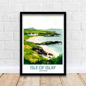 Isle of Islay Travel Print Wall Decor Wall Art Islay Landscape Wall Hanging Home Décor Scottish Island Gift Art Lovers Scenic Print