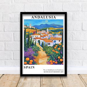 Andalucía Spain Travel Poster Wall Decor Wall Art Andalucía Landscape Wall Hanging Home Décor Spanish Countryside Gift Art Lovers Scenic
