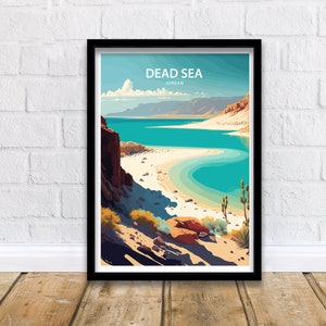 Dead Sea Travel Print  | Israel Landscape | Travel Print | Middle East | Home Decor | The Dead Sea Print | The Dead Sea Poster | Jordan