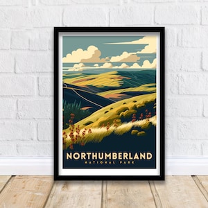 Northumberland Travel Print  | Travel Poster | Northumberland Print | Travel Print | Northumberland Art | Art Print | National Park Print