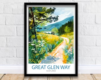 Great Glen Way Scotland Travel Print Wall Decor Wall Art Great Glen Way Wall Hanging Home Décor Great Glen Way Gift Art Lovers Scottish Art