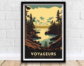 Voyageurs National Park Poster | Adventure Travel Print