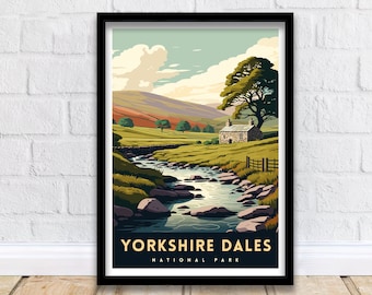 Yorkshire Dales National Park Travel Poster | Archival Art Print