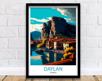 Dalyan Turkey Travel Print, Dalyan River Art