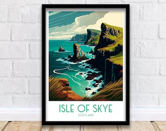 Isle Of Skye Art Print | Scotland Travel Poster