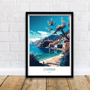 Crete Art Print  | Travel Poster | Greece Travel Print | Crete Travel Art | Greece Poster, Greece Print