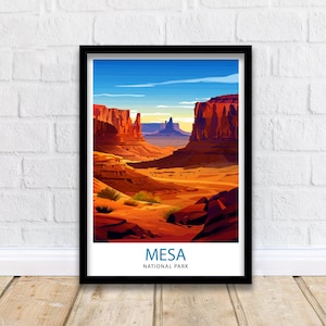 Parque Nacional Mesa Verde Colorado Impresión de viaje Decoración de pared Arte de pared Mesa Verde Colgante de pared Decoración del hogar Regalo Mesa Verde Amantes del arte Americano