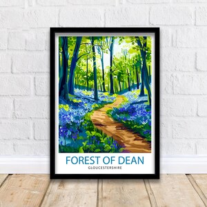 Forest of Dean Gloucestershire Reise-Druck Wand-Dekor-Wand-Kunst Forest of Dean-Wandbehang Hauptdekor Forest of Dean Geschenk Kunst