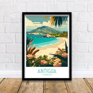 Antigua Travel Print    Travel Print | Antigua Poster | Antigua | Travel Poster | Antigua Art | Antigua Wall Art | Travel Prints | Caribbean