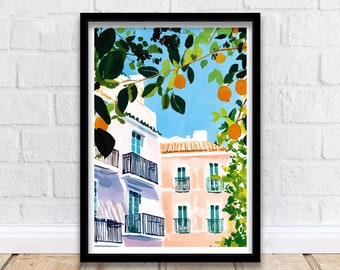 Impressão de viagem em Valência, Espanha, decoração de parede, arte de parede, paisagem de Valência, decoração de casa, presente para amantes da arte, impressão cênica