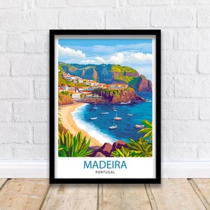 Madeira Portugal Travel Print Wall Decor Wall Art Madeira Landscape Wall Hanging Home Décor Portuguese Island Gift Art Lovers Scenic Print