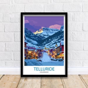 Telluride Colorado Travel Print Wall Decor Wall Art Telluride Landscape Wall Hanging Home Décor Mountain Town Gift Art Lovers Scenic Print