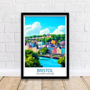Bristol England Travel Print Wall Decor Wall Art Bristol Wall Hanging Home Décor Bristol Gift Art Lovers British Art Lover