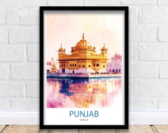 Punjab India Travel Print Wall Decor Wall Art Punjab Landscape Wall Hanging Home Décor Indian Culture Gift Art Lovers Scenic Print