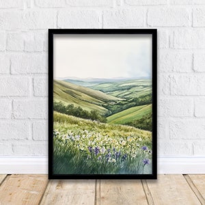 Yorkshire Dales Watercolor Art Print Wall Decor Wall Art Yorkshire Dales Landscape Wall Hanging Home Décor English Countryside Gift Art