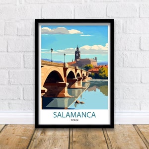 Salamanca Spain Travel Print  | Salamanca Wall Art | Salamanca Illustration | Spain Travel Poster | Salamanca Gift | Spain Home Decor
