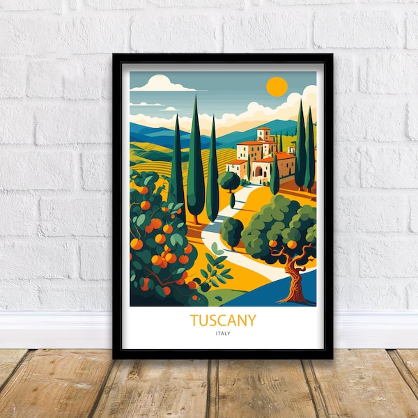 Toskana Kunstdruck | Toskana | Poster mit Toskana | Toskana Wandbild | Kunstdruck | Italien Kunstdruck | Toskana Kunst | Poster für die Toskana Toskana-Kunst