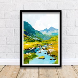 Snowdonia National Park Wales Travel Print Wall Decor Wall Art Snowdonia Wall Hanging Home Décor Snowdonia Gift Art Lovers Welsh Art