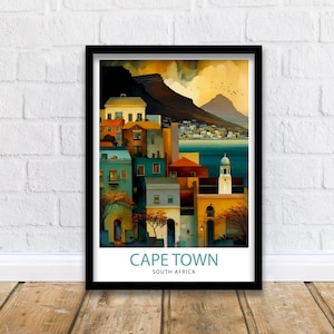 Cape Town South Africa Travel Print  Cape Town Wall Decor Cape Town Poster South Africa Travel Prints Cape Town Art Print Cape Town
