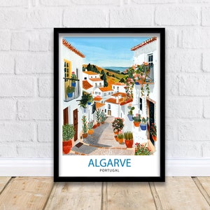 Algarve Portugal Travel Print Wall Decor Wall Art Algarve Wall Hanging Home Décor Algarve Gift Art Lovers Portuguese Art Lover Gift