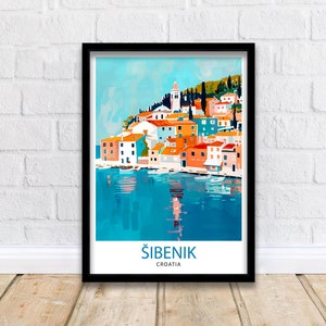 Sibenik Croatia Travel Print Wall Decor Wall Art Šibenik Wall Hanging Home Décor Šibenik Gift Art Lovers Croatian Art Lover Gift Print Art