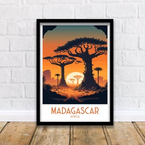 Madagascar Travel Print  | Madagascar | Madagascar Poster | Travel Poster | Madagascar Wall Art | Madagascar Art | Travel Print