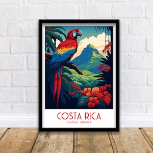Reisafdruk Costa Rica | Costa Rica | Costa Rica-print | Costa Ricaanse muurkunst | Reizen Costa Rica | Reisposter | Costa Ricaanse kunst