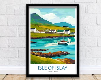Isle of Islay Scotland Travel Print Wall Decor Wall Art Isle of Islay Wall Hanging Home Décor Isle of Islay Gift Art Lovers Scottish Art