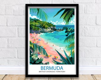 Bermuda Travel Print Wall Decor Wall Art Bermuda Wall Hanging Home Décor Bermuda Gift Art Lovers Bermuda Art Lover Gift Print Art