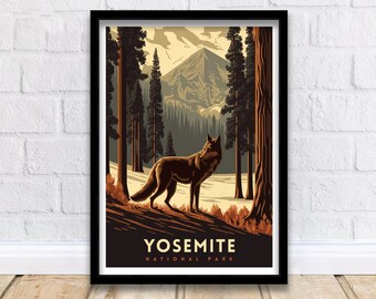 Yosemite National Park Travel Print  | National Park | Yosemite Print | Yosemite Poster | National Park Poster | National Park Art