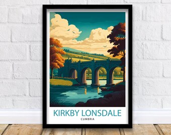 Kirkby Lonsdale Travel Print: Illustrated Home Decor