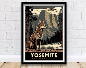 Yosemite National Park Travel Print  | National Park | Yosemite Print | Yosemite Poster | National Park Poster | National Park Art