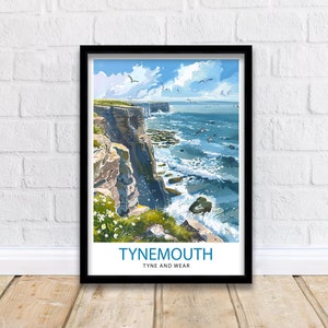 Tynemouth England Travel Print Wall Decor Wall Art Tynemouth Wall Hanging Home Décor Tynemouth Gift Art Lovers British Art Lover Gift Print