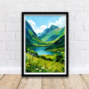 Glencoe Scotland Travel Print Wall Decor Wall Art Glencoe Wall Hanging Home Décor Glencoe Gift Art Lovers Scottish Art Lover Gift Print Art