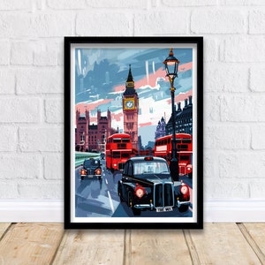 London Travel Print Wall Decor Wall Art London Wall Hanging Home Décor London Gift Art Lovers British Art Lover Gift Print Art