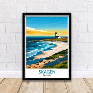 Skagen Denmark Travel Print Wall Decor Wall Art Skagen Wall Hanging Home Décor Skagen Gift Art Lovers Danish Art Lover Gift Print Art