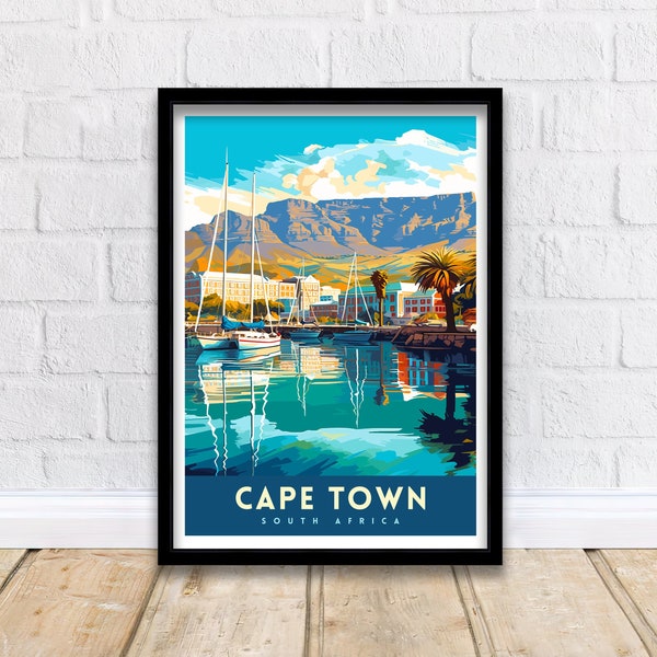 Cape Town South Africa Travel Print  Cape Town Wall Decor Cape Town Poster South Africa Travel Prints Cape Town Art Print Cape Town