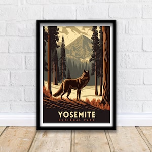 Yosemite Nationalpark Reise-Druck | Nationalpark | Yosemite Druck | Yosemite Plakat | Nationalpark Poster | Nationalpark-Kunst