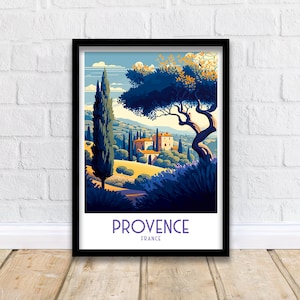 Provence Travel Print  | Provence | Provence Print | France Print | France Wall Art | Provence Poster | Travel Print | Provence Wall Art |