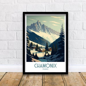 Chamonix Reisedruck | Ski Poster | Poster Chamonix | Ski fahren | Reise Poster | Frankreich | Chamonix Druck | Ski Druck | Ski | Ski Kunst