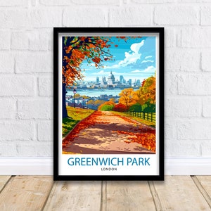 Greenwich Park London Travel Print Wall Decor Wall Art Greenwich Park Wall Hanging Home Décor Greenwich Park Gift Art Lovers UK Art Lover