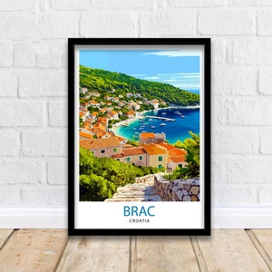 Brac Island Croatia Travel Print Wall Decor Wall Art Brač Island Wall Hanging Home Décor Brač Island Gift Art Lovers Croatian Art Lover Gift
