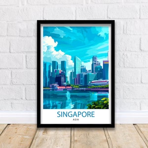 Singapore Travel Print Wall Decor Wall Art Singapore Wall Hanging Home Décor Singapore Gift Art Lovers Asian Art Lover Gift Print Art