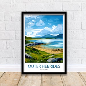 Outer Hebrides Scotland Travel Print Wall Decor Wall Art Outer Hebrides Wall Hanging Home Décor Outer Hebrides Gift Art Lovers Scottish