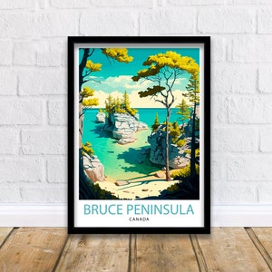 Bruce Peninsula National Park Canada Travel Print Bruce Peninsula Wall Art Canada Travel Poster Bruce Peninsula Home Decor National Park Art