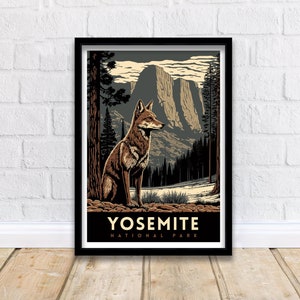Yosemite Nationalpark Reise-Druck | Nationalpark | Yosemite Druck | Yosemite Plakat | Nationalpark Poster | Nationalpark-Kunst
