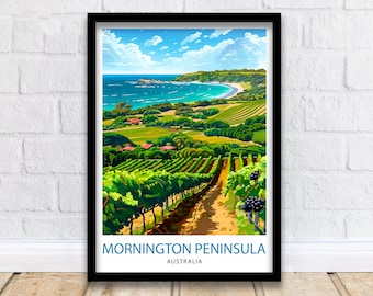 Mornington Peninsula Victoria Travel Print Wall Decor Art Mornington Peninsula Wall Hanging Home Décor Mornington Peninsula Gift Art Lovers