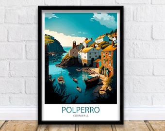 Crumplehorn Inn Polperro Cornwall Canvas Wall Art Print Premium