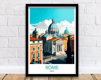 Rome Italy Travel Print  Rome Wall Art Italy Travel Poster Rome Home Decor  Italy Illustration Travel Gift for Rome Italy Wall Art